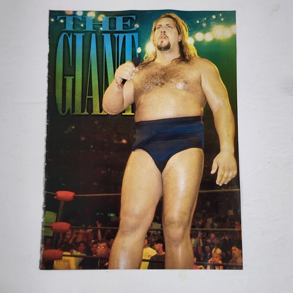 WCW The Giant WWF Big Show Paul Wight wrestler vintage pinup clipping 8x10.5